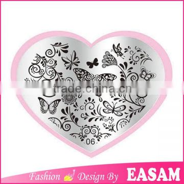 New Fashion 28 Designs Flower Theme DIY Polish Templates Nail Tools, Love Heart Shape Steel Plates Nail