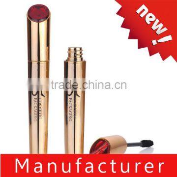 High quality golden mascara bottle with brush