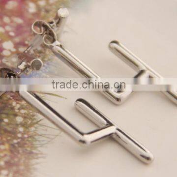 Alloy Unique Design Gold and Silver Pipes Earrings