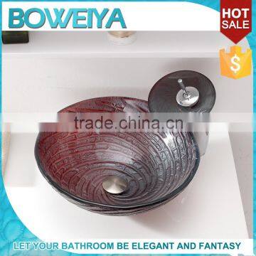 Dark Colored Carved Design Foshan Sanitary Basin for Washing