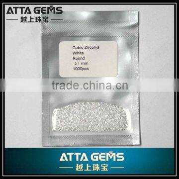 Hongkong jewelry fair round white cz diamond