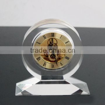 small cheap round desk crystal clocks wholeasle