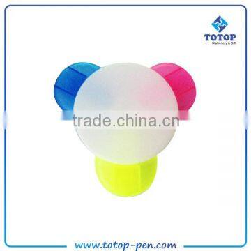 Customized logo multi colored 3 color highlighter pen