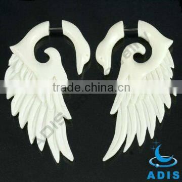 special design acrylic fake ear expander piercing with swan