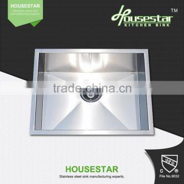 Stainless Steel for Kitchen Stand Handmade Stainless Steel Undermount Kitchen Sink for Hotel Single Bowl Laboratory Sink - X3018 photo-3