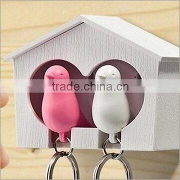 More Colors Birdhouse Love Bird Keychain