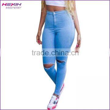 China Bulk Wholesale Cheap Ripped Scratch Washed Jeans