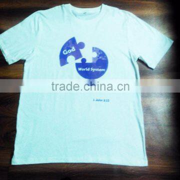 100% ORGANIC COTTON MENS SOFT T-SHIRT WITH BIBLE WORD DIGITAL PRINT