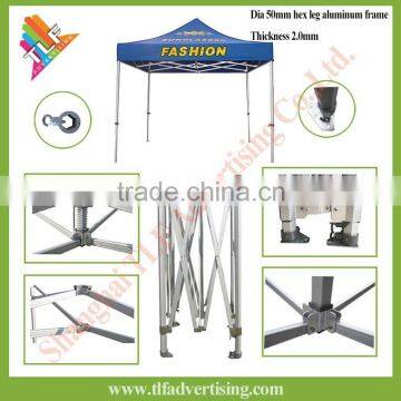 Outdoor heavy duty exhibition hexagon frame folding tent promotion pop up canopy