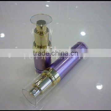 Plastic Cosmetic Packaging, Round Shaped Acrylic Cosmetic Lotion Pump Bottles 15/30/50ml