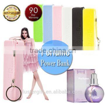 Christmas Gift China Factory Usb Keychain Colorful Charger Perfume 2600mah Business Power Bank