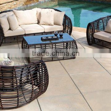 Poly rattan bamboo outdoor furniture sofa