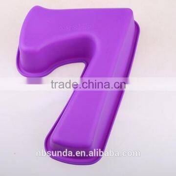 Factory wholesale food grade number shaped silicon cake mould