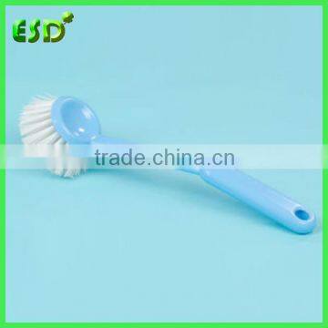 ESD Cleaning Tools Plastic Round Dish Washing Brushes With Handle