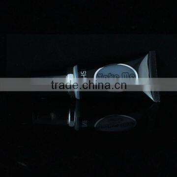 Black Comestic Plastic Airless Pump Tube Shiny Sliver See-through
