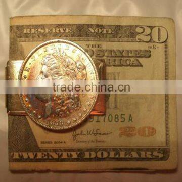 old coins design metal money clip as gifts