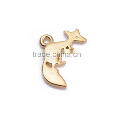 New Fashion Brass Little Fox Design Charm Wholesale DIY Jewelry