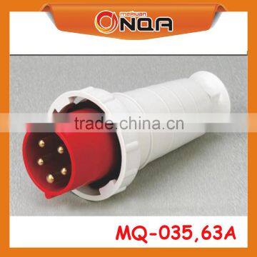 MQ-035 Female Red Wall Socket Industrial Power Plug 5 Pins 63 Amp