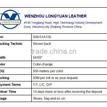 Color Change Leather Embossed Vinyl Fabric PU Leather Factory photo-4