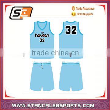 Stan Caleb 100% polyester custom sublimation double mesh wholesale reversible basketball jerseys basketball uniforms