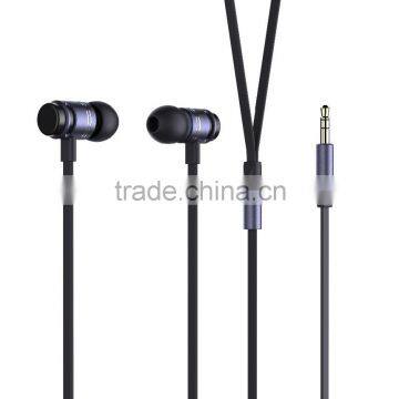 popular metal earphones flat cable with deep bass