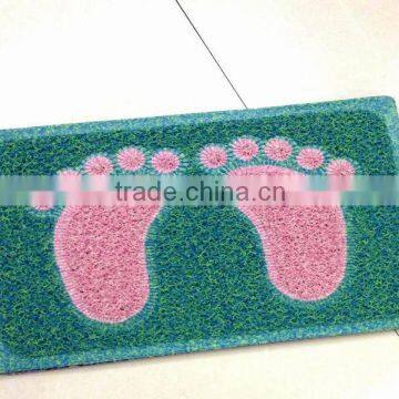 Anti-slip Little Foot Printed Pvc Coil Door Mat