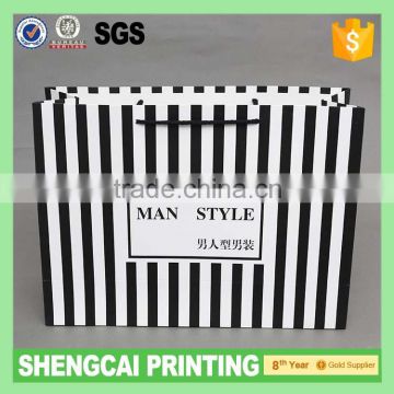 Coated paper bag for men style clothing