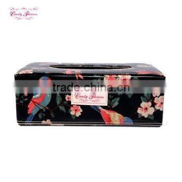Hot 2015 Floral rectangular type tissue box in empty