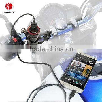 HUNDA Motorcycle Charger Socket for Universal Phones for Iphones, Samsung, Huawei,Xiaomi devices