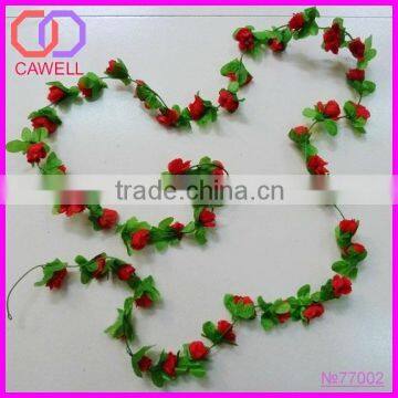 silk peony buds flower string with leaves for wall decor