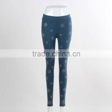 F5W31070 Crystal Navy Women Skinny Leggins