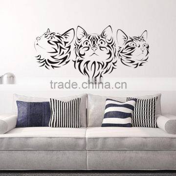 Hot Sales New Promotion Gift Clever Cat Custom Decorative Sticker Adornment For Living Room