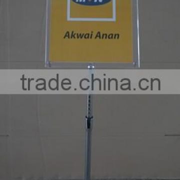 Height adjustable poster display stand