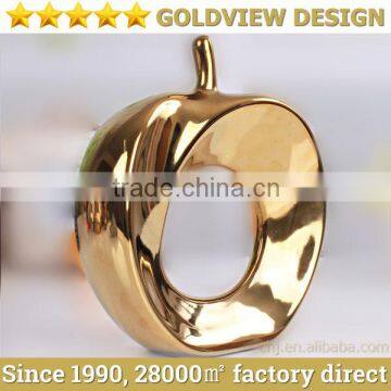 Electroplate home interiors decor wholesale china ,Golden Apple home interiors decor wholesale china