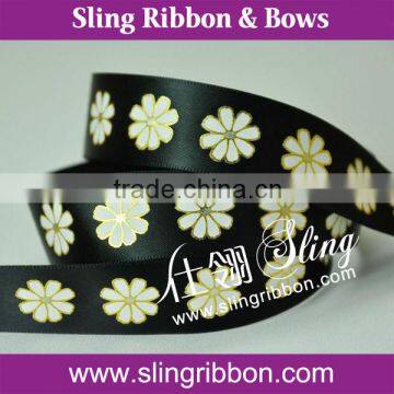 Decorative Custom Flower Printed Ribbon