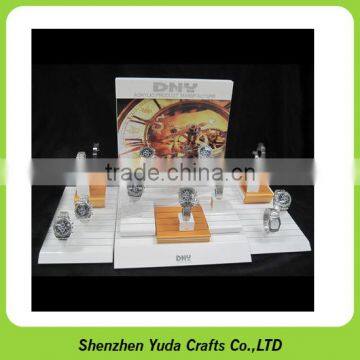 Vertical L Shaped MDF Holder Wood Watch Display Stand photo-5