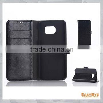 Crazy Horse Leather Wallet Case with Card Cash Slots for Samsung Galaxy S6 G9200