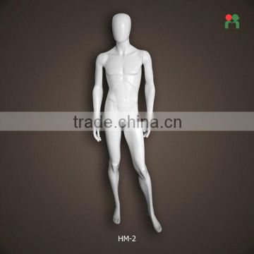 2013 Fashion fiberglass male mannequin sale plastic mannequin doll full body men mannequin(glossy white HM-2)