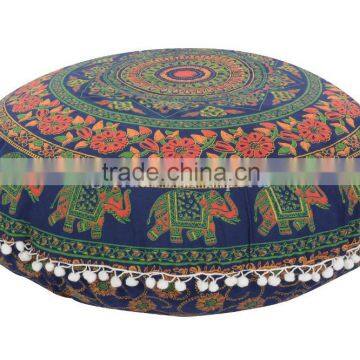 Large Mandala Mantas Floor Pillow Cover Decorative Throw Indian Elephant Pillow Case Boho Meditation Outdoor Cushion