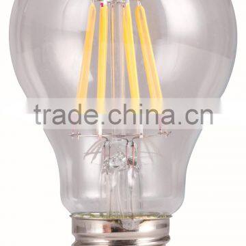 A60 E27 led filament bulb with CE ROHS 7W