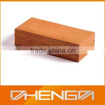 Best Sell factory custom made beige leather gift boxes for pens (ZDS-F346)