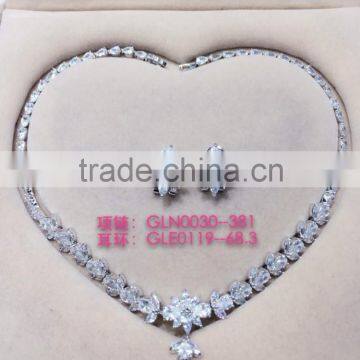 Cubic zirconia stone jewelry set