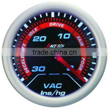 52mm Smoke Lens / Super White Led Electrical Vacuum Gauge With Sensor