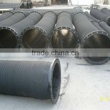 Discharge dredging hose with flanged