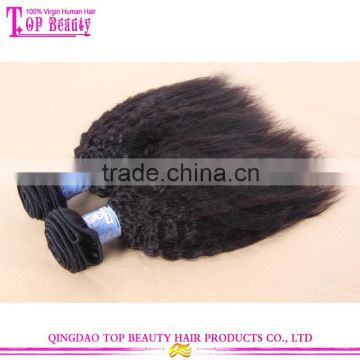 Cheap Price 7A Unprocessed Peruvian Virgin Human Hair Kinky Straight Human Hair Weaves