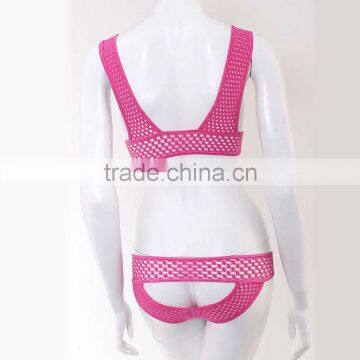 2PC Set Deep Pink Sexy Adult Lingerie