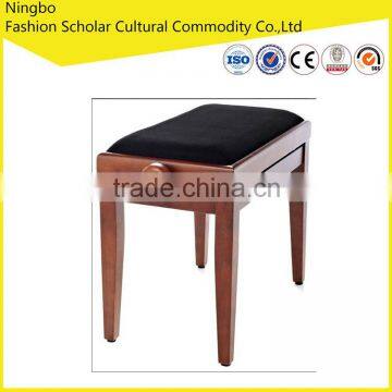 Hot selling walnut wooden adjustable piano bench