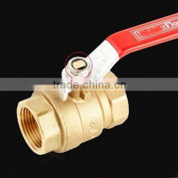 Red Lever Handle Forged NPT Brass Ball Valve