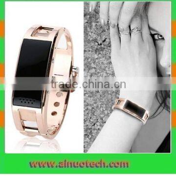 Golden Luxury Smart Watch D8 fashion Bluetooth bracelet for girl