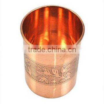 Pure Copper Tumbler Glass Drink ware Bar and Kitchen Accessory